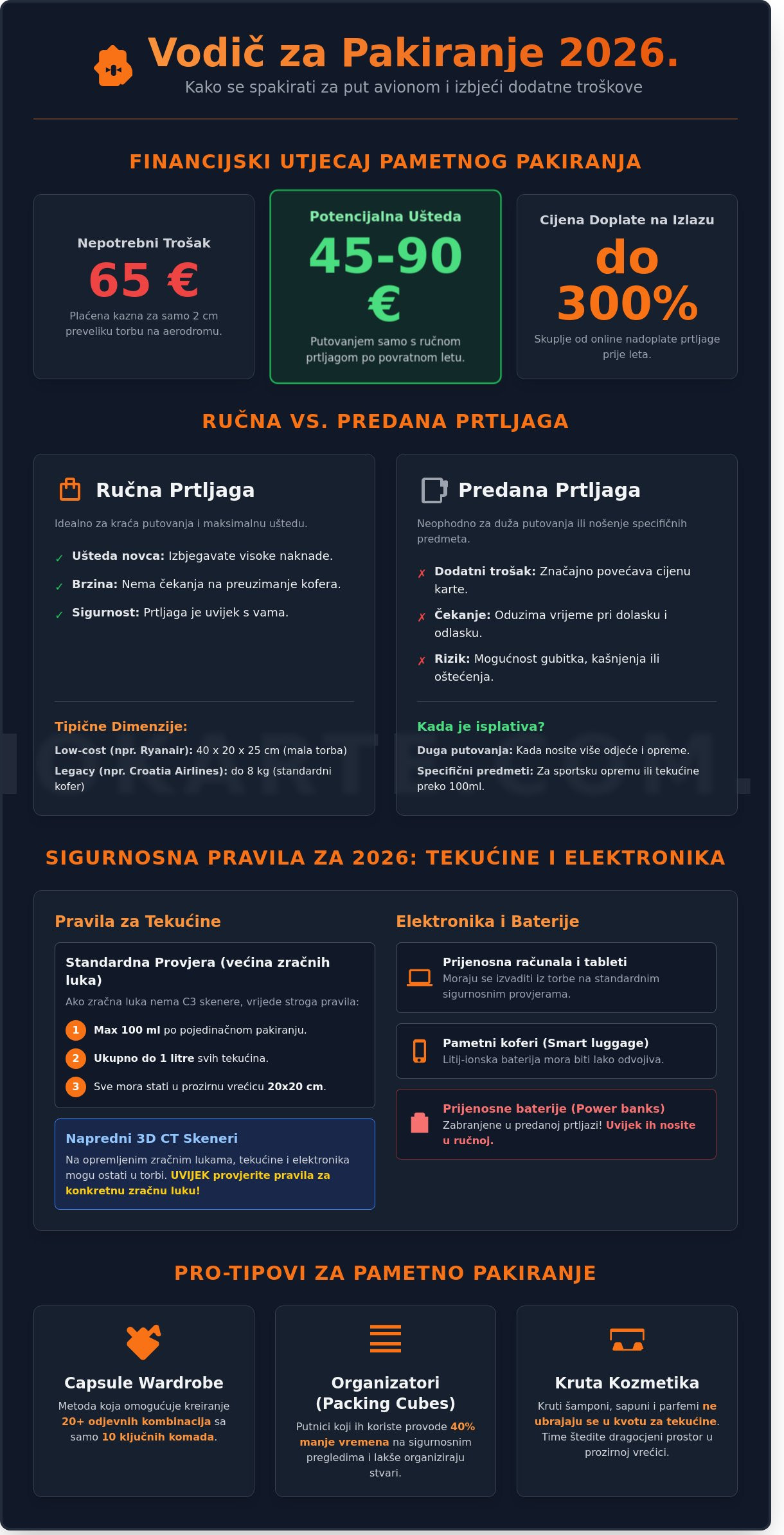 Kako se spakirati za put avionom