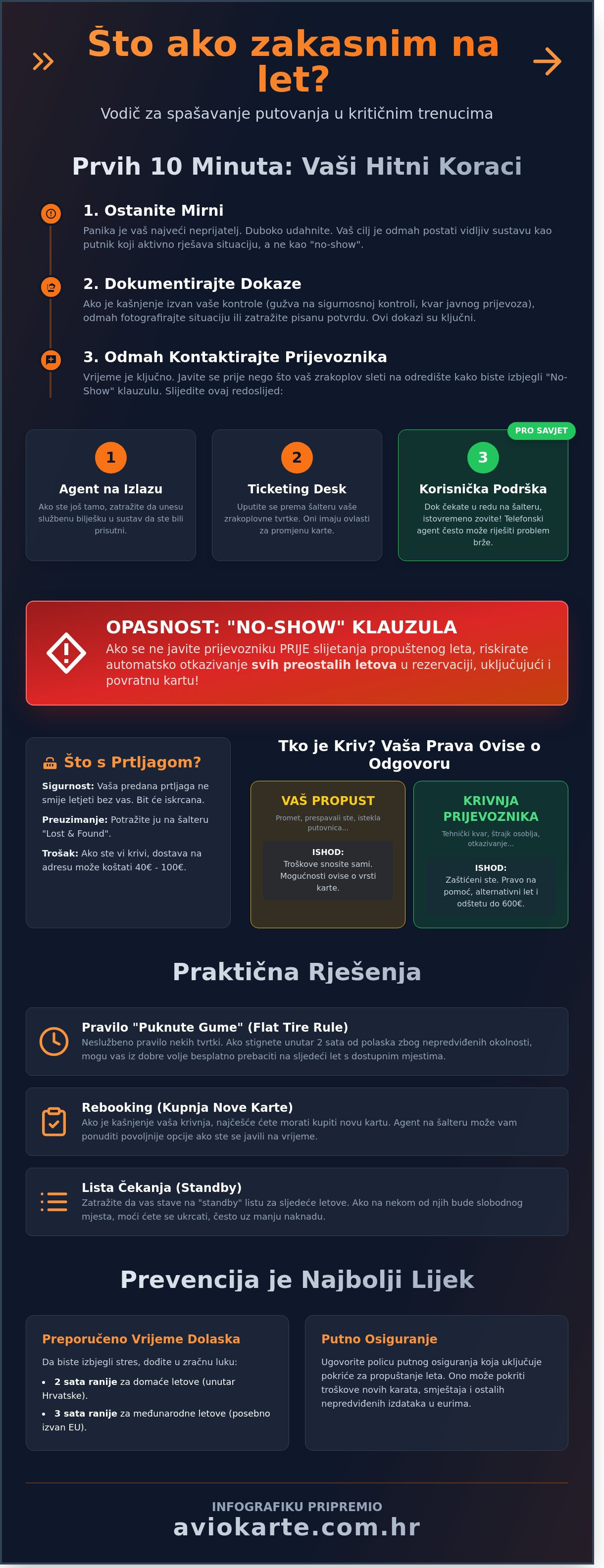 što ako zakasnim na let